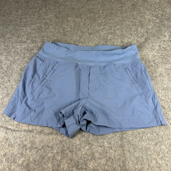 Athleta Trekkie North Short Light Blue Size 14 Pull On Hiking Nylon Shorts - Picture 1 of 9